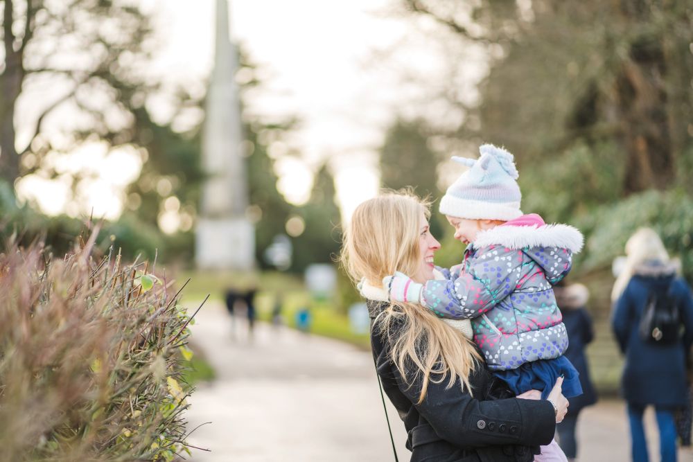 Woman and girl in Windsor Great Park